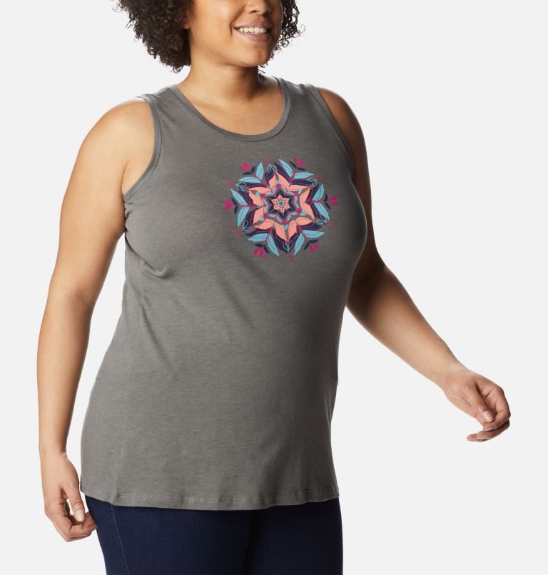 Women's Columbia Bluff Mesa Tanks Grey | Plus Size CA-Q608L